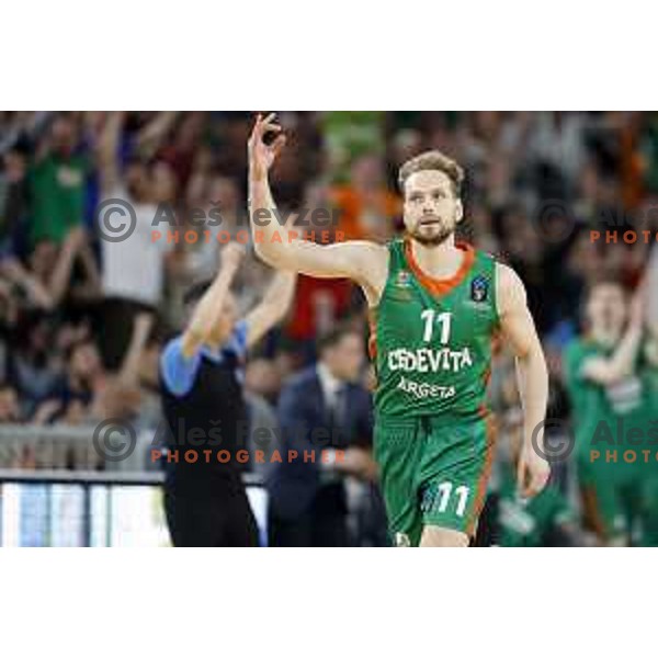 Jaka Blazic during quarter-final of 7days EuroCup basketball match between Cedevita Olimpija and Frutti Extra Bursaspor in Stozice, Arena, Ljubljana, Slovenia on April 27, 2022