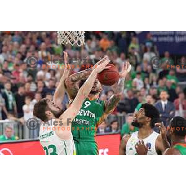 in action during quarter-final of 7days EuroCup basketball match between Cedevita Olimpija and Frutti Extra Bursaspor in Stozice Arena, Ljubljana, Slovenia on April 27, 2022