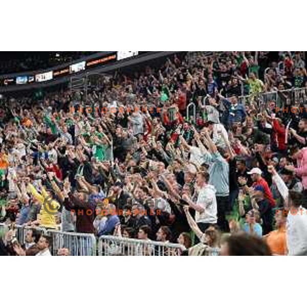 in action during quarter-final of 7days EuroCup basketball match between Cedevita Olimpija and Frutti Extra Bursaspor in Stozice Arena, Ljubljana, Slovenia on April 27, 2022