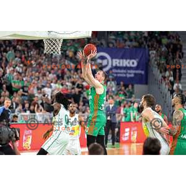 Zoran Dragic in action during quarter-final of 7days EuroCup basketball match between Cedevita Olimpija and Frutti Extra Bursaspor in Stozice, Arena, Ljubljana, Slovenia on April 27, 2022