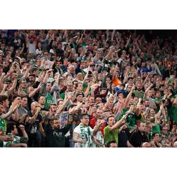 in action during quarter-final of 7days EuroCup basketball match between Cedevita Olimpija and Frutti Extra Bursaspor in Stozice Arena, Ljubljana, Slovenia on April 27, 2022