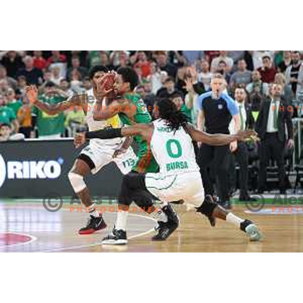 Yogi Ferrell during quarter-final of 7days EuroCup basketball match between Cedevita Olimpija and Frutti Extra Bursaspor in Stozice, Arena, Ljubljana, Slovenia on April 27, 2022