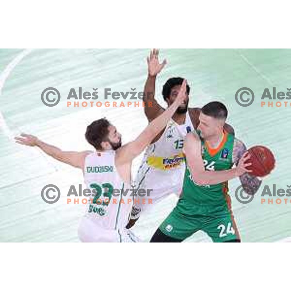 Alen Omic in action during quarter-final of 7days EuroCup basketball match between Cedevita Olimpija and Frutti Extra Bursaspor in Stozice, Arena, Ljubljana, Slovenia on April 27, 2022