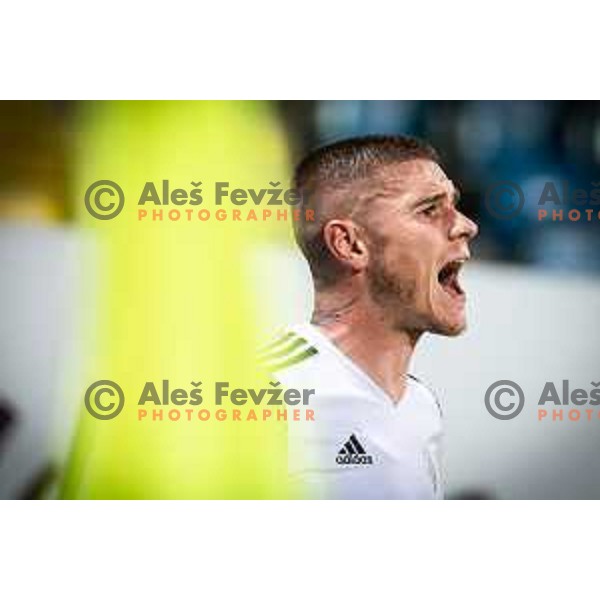 Luka Bobicanec in action during Prva liga Telemach football match between Celje and Mura in Arena z’dezele in Celje, Slovenia on April 29, 2022. Photo: Jure Banfi