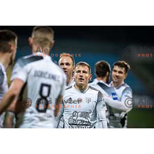 in action during Prva liga Telemach football match between Celje and Mura in Arena z’dezele in Celje, Slovenia on April 29, 2022. Photo: Jure Banfi