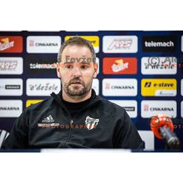 Damir Contala, head coach of Mura during press conference after Prva liga Telemach football match between Celje and Mura in Arena z’dezele in Celje, Slovenia on April 29, 2022. Photo: Jure Banfi
