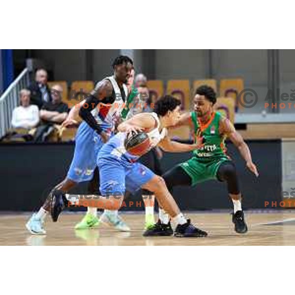 Yogi Ferrell of Cedevita Olimpija in action during ABA league play-off basketball match between Cedevita Olimpija and Igokea in Tivoli Hall, Ljubljana, Slovenia on April 30, 2022