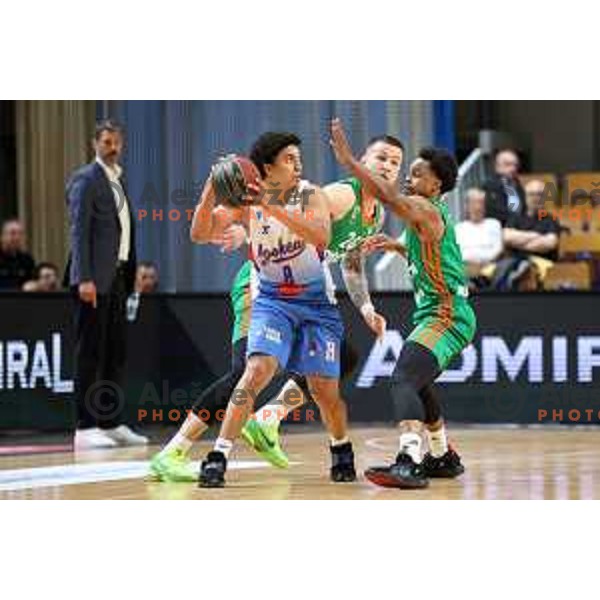 Yogi Ferrell of Cedevita Olimpija in action during ABA league play-off basketball match between Cedevita Olimpija and Igokea in Tivoli Hall, Ljubljana, Slovenia on April 30, 2022