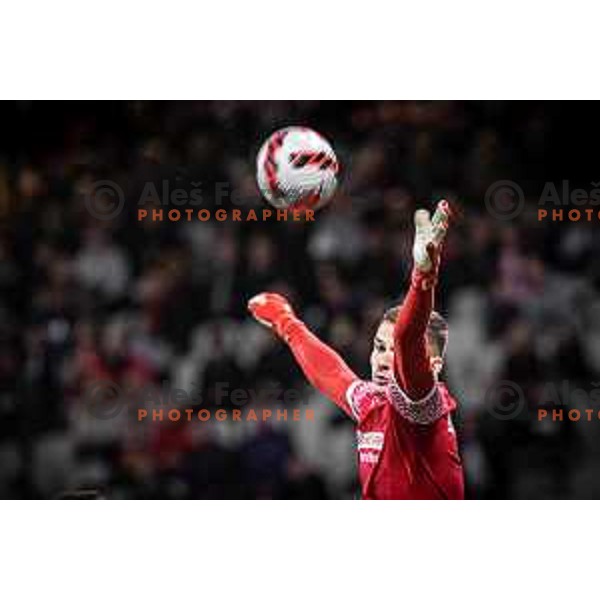 Adnan Golubovic in action during Prva liga Telemach football match between Maribor and Koper in Ljudski vrt, Maribor, Slovenia on April 30, 2022