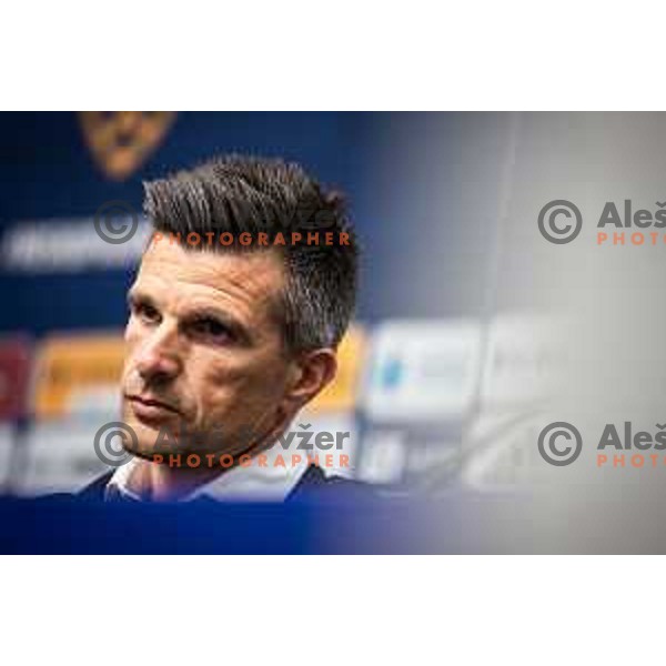 Zoran Zeljkovic, head coach of Koper at the press conference after Prva liga Telemach football match between Maribor and Koper in Ljudski vrt, Maribor, Slovenia on April 30, 2022. Photo: Jure Banfi/www.alesfevzer.com