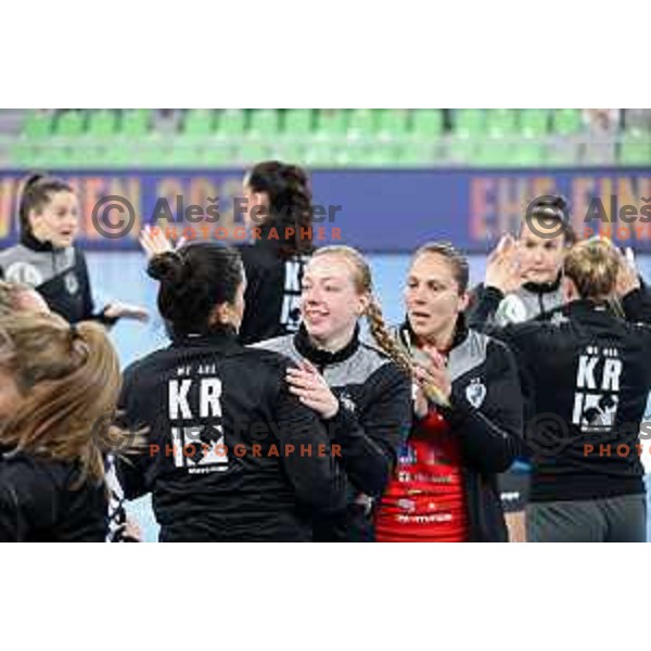 Action during EHF Champions League Women 2021/22 Quarter-finals match between Krim Mercator and Vipers Kristiansand in Stozice Arena, Ljubljana, Slovenia on May 1, 2022