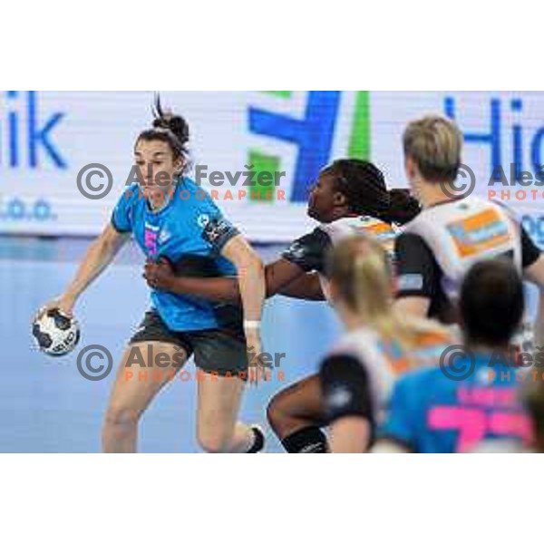 Action during EHF Champions League Women 2021/22 Quarter-finals match between Krim Mercator and Vipers Kristiansand in Stozice Arena, Ljubljana, Slovenia on May 1, 2022
