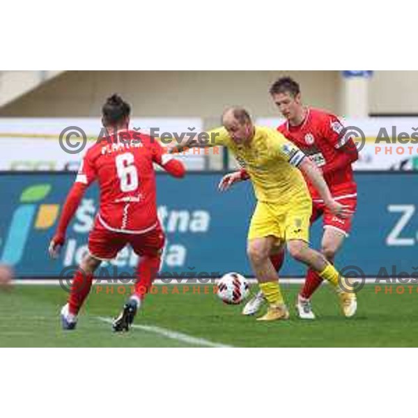 Senijad Ibricic in action during Prva Liga Telemach 2021-2022 football match between Domzale and Aluminij in Domzale, Slovenia on May 1, 2022 
