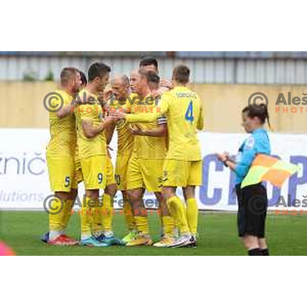 Mitja Ilenic in action during Prva Liga Telemach 2021-2022 football match between Domzale and Aluminij in Domzale, Slovenia on May 1, 2022 
