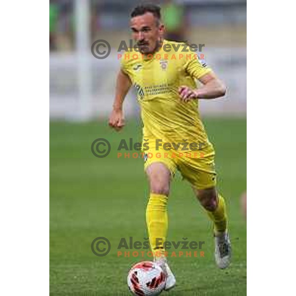 in action during Prva Liga Telemach 2021-2022 football match between Domzale and Aluminij in Domzale, Slovenia on May 1, 2022