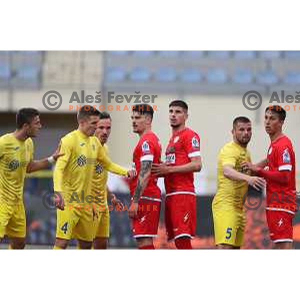 in action during Prva Liga Telemach 2021-2022 football match between Domzale and Aluminij in Domzale, Slovenia on May 1, 2022