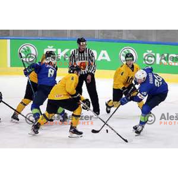 Jan Urbas in action during IIHF Ice-hockey World Championship 2022 division I group A match between Slovenia and Lithuania in Ljubljana, Slovenia on May 3, 2022