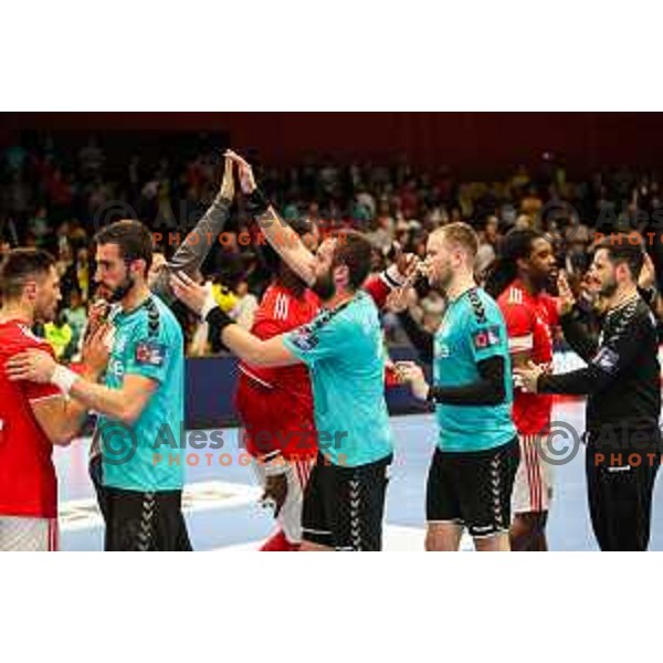 in action during fourth-final of EHF Cup handball match between Gorenje Velenje (SLO) and SL Benfica (POR) in Red Hall, Velenje, Slovenia on May 3, 2022