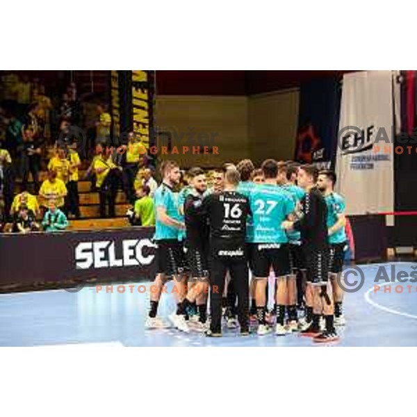 in action during fourth-final of EHF Cup handball match between Gorenje Velenje (SLO) and SL Benfica (POR) in Red Hall, Velenje, Slovenia on May 3, 2022