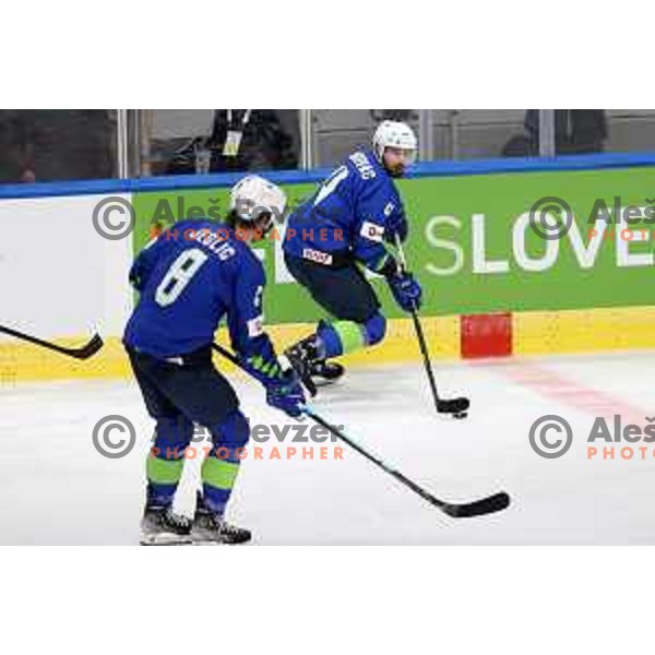 Action during IIHF Ice-hockey World Championship 2022 division I group A match between Slovenia and Lithuania in Ljubljana, Slovenia on May 3, 2022