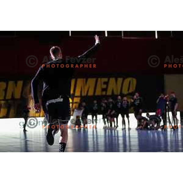 in action during fourth-final of EHF Cup handball match between Gorenje Velenje (SLO) and SL Benfica (POR) in Red Hall, Velenje, Slovenia on May 3, 2022