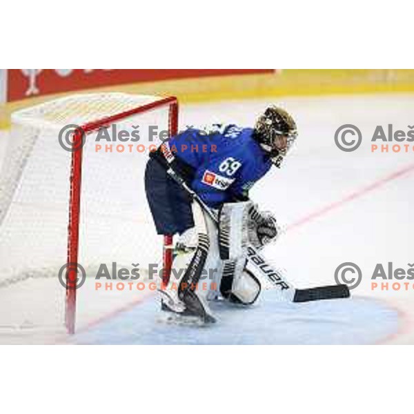 Matija Pintaric in action during IIHF Ice-hockey World Championship 2022 division I group A match between Slovenia and Lithuania in Ljubljana, Slovenia on May 3, 2022