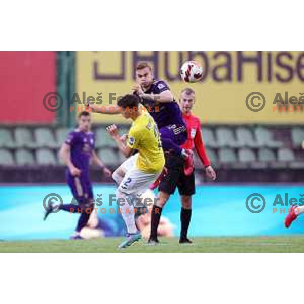 in action during Prva Liga Telemach football match between Bravo and Maribor in Ljubljana, Slovenia on May 7, 2022