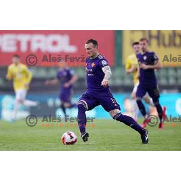 in action during Prva Liga Telemach football match between Bravo and Maribor in Ljubljana, Slovenia on May 7, 2022