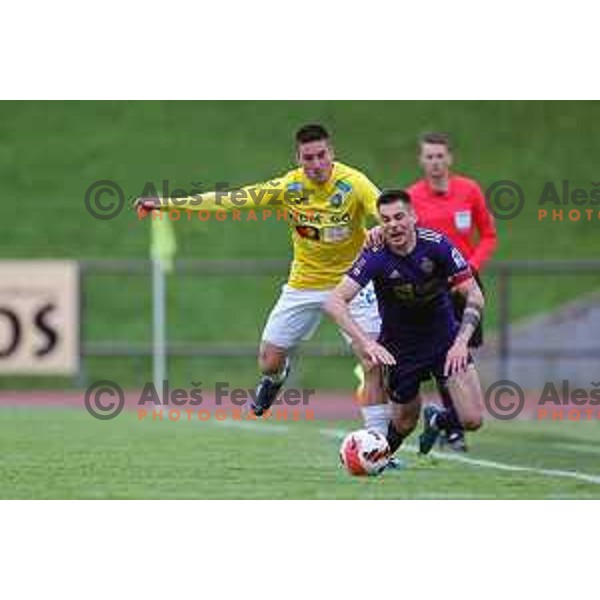 in action during Prva Liga Telemach football match between Bravo and Maribor in Ljubljana, Slovenia on May 7, 2022
