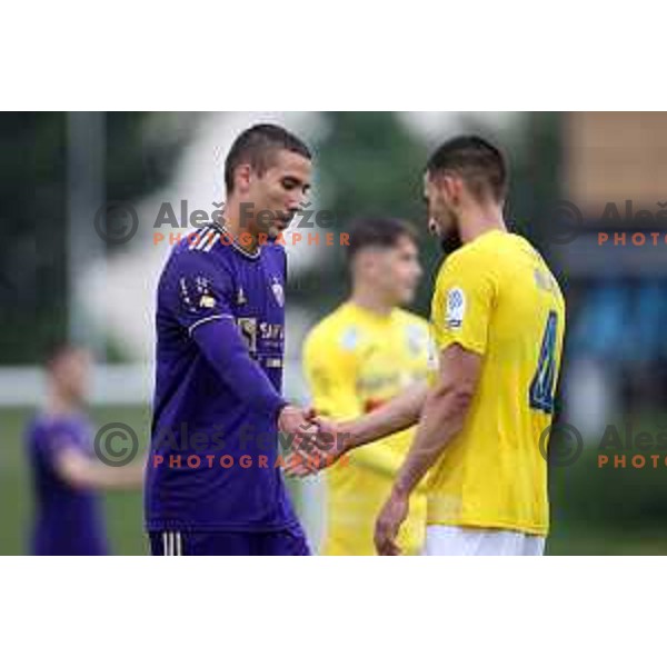 in action during Prva Liga Telemach football match between Bravo and Maribor in Ljubljana, Slovenia on May 7, 2022