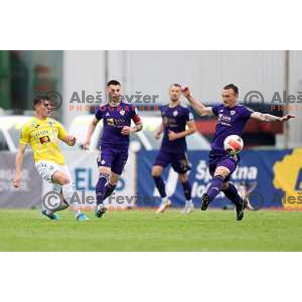 in action during Prva Liga Telemach football match between Bravo and Maribor in Ljubljana, Slovenia on May 7, 2022