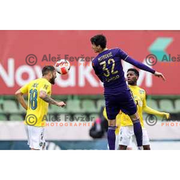 in action during Prva Liga Telemach football match between Bravo and Maribor in Ljubljana, Slovenia on May 7, 2022