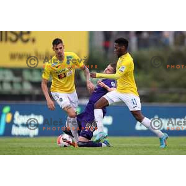 in action during Prva Liga Telemach football match between Bravo and Maribor in Ljubljana, Slovenia on May 7, 2022