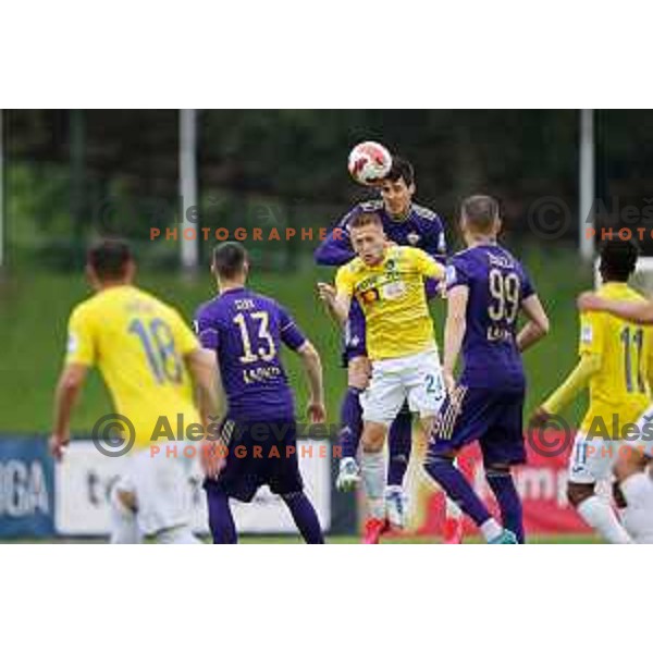 in action during Prva Liga Telemach football match between Bravo and Maribor in Ljubljana, Slovenia on May 7, 2022