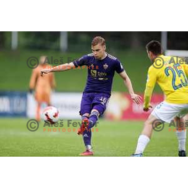 in action during Prva Liga Telemach football match between Bravo and Maribor in Ljubljana, Slovenia on May 7, 2022