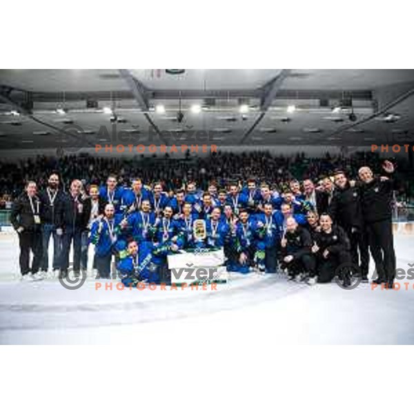 during IIHF Ice-hockey World Championship 2022 division I group A match between Slovenia and South Korea in Ljubljana, Slovenia on May 8, 2022