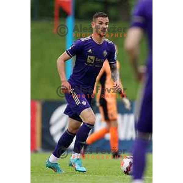 in action during Prva Liga Telemach football match between Bravo and Maribor in Ljubljana, Slovenia on May 7, 2022