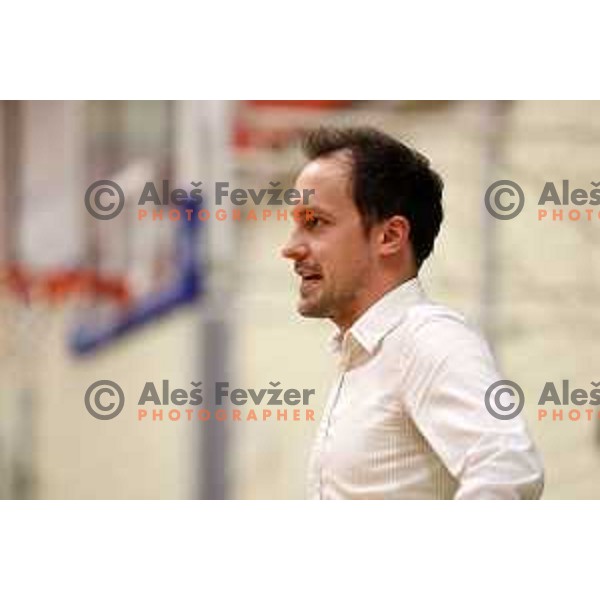 Gasper Sluga during Final of 1.SKL Women basketball match between Triglav and Cinkarna Celje in Kranj, Slovenia on May 8, 2022