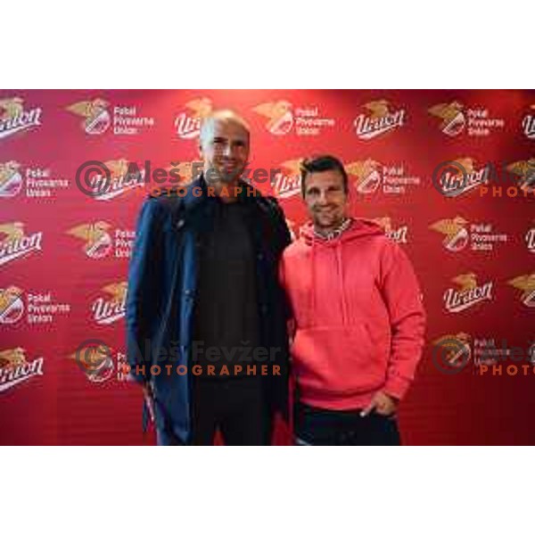 Dejan Grabic and Zoran Zeljkovic at Press conference for Pivovarna Union Slovenian Cup 2022 in Ljubljana, Slovenia on May 9, 2022