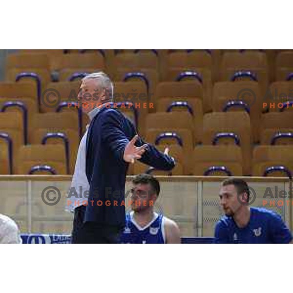Damjan Novakovic during first semi-final match of Nova KBM league between Cedevita Olimpija and Rogaska in Tivoli Hall, Ljubljana, Slovenia on May 14, 2022