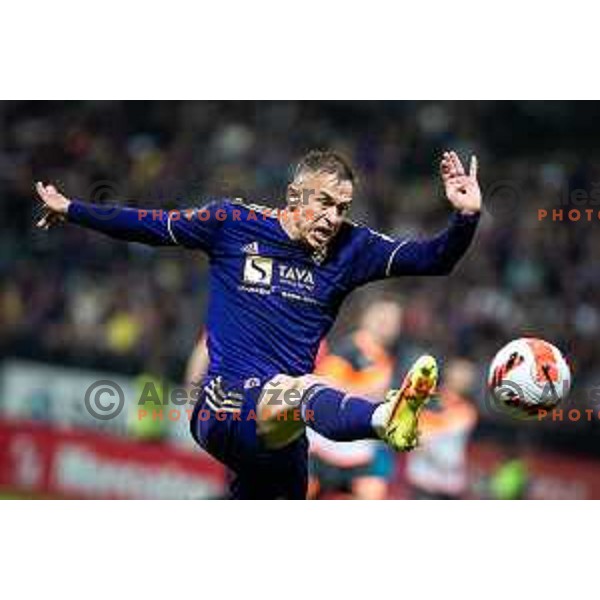 Marko Alvir in action during Prva liga Telemach football match between Maribor and Aluminij in Ljudski vrt, Maribor, Slovenia on May 14, 2022. Photo: Jure Banfi/www.alesfevzer.com
