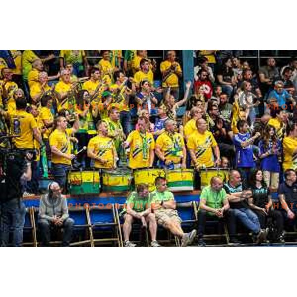 in action during semi final of Slovenian handball cup match between Gorenje Velenje and Celje Pivovarna Lasko in Slovenj Gradec, Slovenia on May 14, 2022
