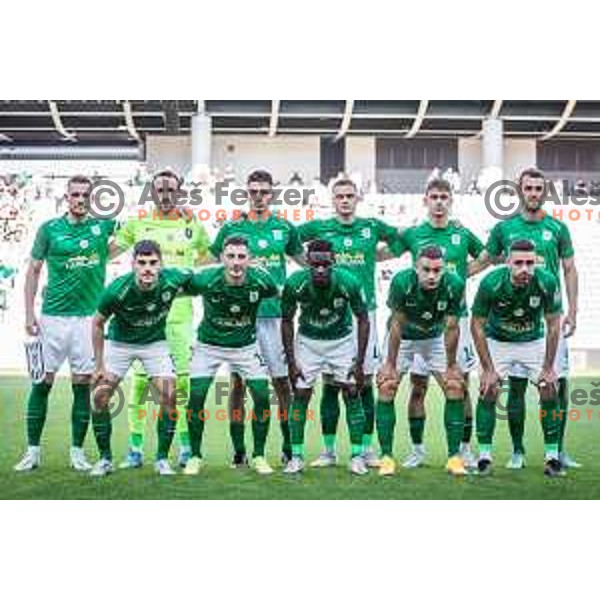 Olimpija starting eleven during Prva liga Telemach football match between Olimpija and Mura in Stožice, Ljubljana, Slovenia on May 15, 2022. Photo: Jure Banfi/www.alesfevzer.com