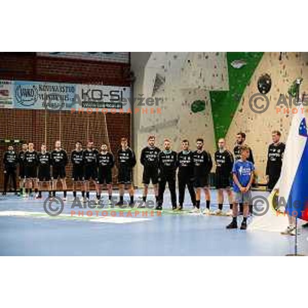 in action during final of Slovenian handball cup match between Gorenje Velenje and Urbanscape Loka in Slovenj Gradec, Slovenia on May 15, 2022