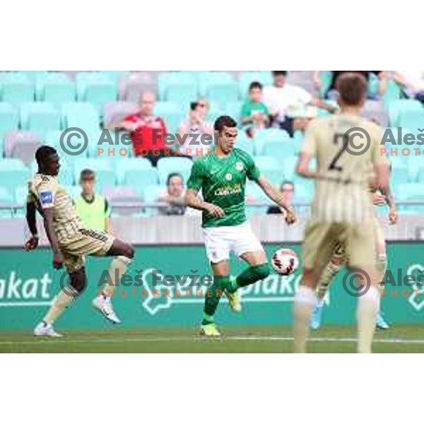Ivan Prtajin in action during Prva Liga Telemach football match between Olimpija and Mura in SRC Stozice, Ljubljana, Slovenia on May 15, 2022