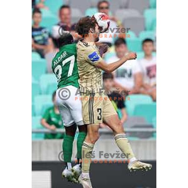 Klemen Pucko in action during Prva Liga Telemach football match between Olimpija and Mura in SRC Stozice, Ljubljana, Slovenia on May 15, 2022