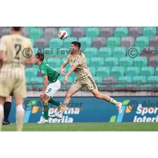 Of Olimpija In action during Prva Liga Telemach football match between Olimpija and Mura in SRC Stozice, Ljubljana, Slovenia on May 15, 2022