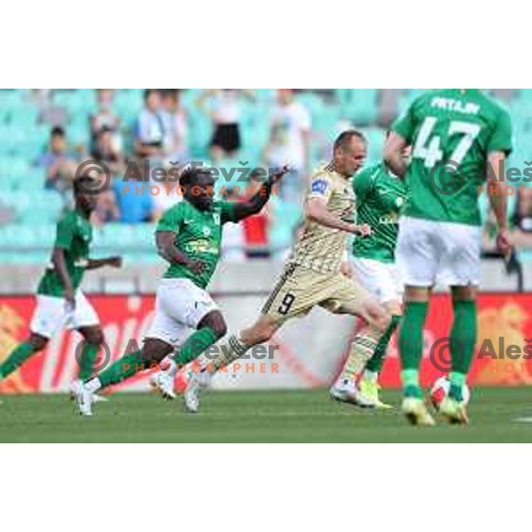 Aldair Balde of Olimpija in action during Prva Liga Telemach football match between Olimpija and Mura in SRC Stozice, Ljubljana, Slovenia on May 15, 2022