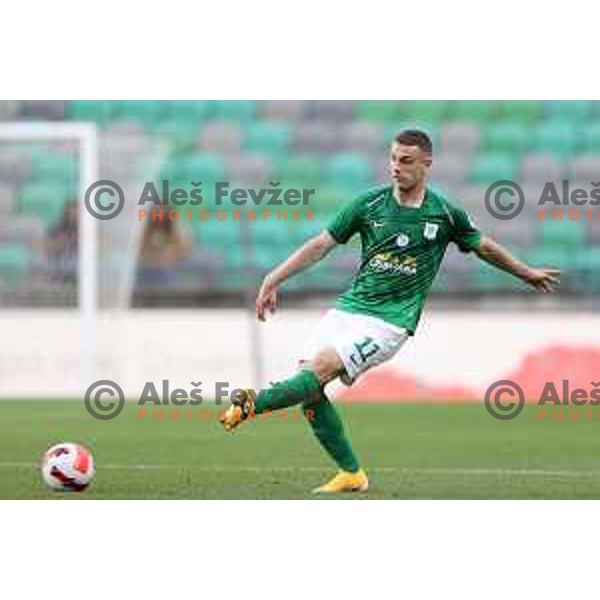 in action during Prva Liga Telemach football match between Olimpija and Mura in SRC Stozice, Ljubljana, Slovenia on May 15, 2022