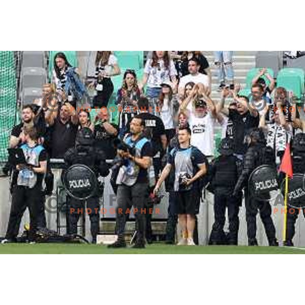 Black Gringos, fans of Mura during Prva Liga Telemach football match between Olimpija and Mura in SRC Stozice, Ljubljana, Slovenia on May 15, 2022
